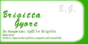 brigitta gyore business card